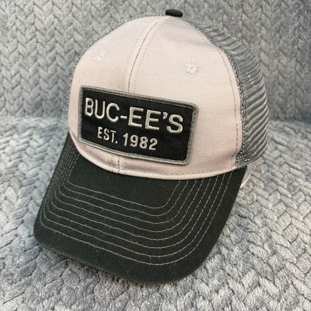 Buc-ee's Est 1982 Trucker Hat Grey Black Mesh Snapback Baseball Cap